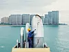 3. PLASS til Han Lwin Oo: Komposisjonen er tydelig todelt og kan leses som et visuelt skille mellom livet på havet og livet på land – to verdener som framstår adskilt.  FOTO: Han Lwin Oo