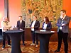 SAMTALE: Maritim samtale mellom (fra venstre) Bård Jordfald, Fellesforbundet; Harald Fotland, Norges Rederiforbund og Odfjell; fiskeri- og havminister Marianne Sivertsen Næss, Hans Sande, Norsk Sjøoffisersforbund og Harald Solberg, Norsk Industri.