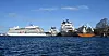 FRYKTER UTFLAGGING: Cruise- og offshore-skip, som her ved kai i Bergen, er blant de man frykter vil flagge ut til EU/EØS-register. ILLUSTRASJONSFOTO: Jógvan H. Gardar