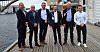 Fra venstre: Karsten Sprenger (Kystrederiene), Kurt Inge Angell (Norsk Sjømannsforbund), Webjørn Sandor Knutsen (NHO Sjøfart), Bjarne Rygg (Hurtigbåtforbundet), Odd Rune Malterud (Dnmf) og Marius Mandal Bårdsgjerde (NSOF).