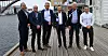 Fra venstre: Karsten Sprenger (Kystrederiene), Kurt Inge Angell (Norsk Sjømannsforbund), Webjørn Sandor Knutsen (NHO Sjøfart), Bjarne Rygg (Hurtigbåtforbundet), Odd Rune Malterud (Dnmf) og Marius Mandal Bårdsgjerde (NSOF).