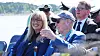 Hanne Krogh og Ralf Stahlke i en munter prat før markeringen startet.