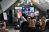 YRKE: Disse diskuterte Norges farligste yrke, fra venstre: Karoline Flåm, debattleder, Gard; Per Vidar Kjølmoen, Ap; Jon Magnus Haga, spesialist i samfunnsmedisin, Lene-Camilla Nordlie,Gard og Hans Sande, Norsk Sjøoffisersforbund.