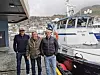 LANG FARTSTID: Det har blitt noen turer over fjorden for Stig, Kåre og Idar Silden.