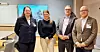 MØTTE STATSRÅDEN: Dnmf-leder Hege Merethe Bengtsson, NSOF-leder Hans Sande og NSF-leder Kurt Inge Angell møtte daværende fiskeri- og havminister Cecilie Myrseth.