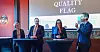 FLAGGFROKOST: Hans Sande diskuterer den maritime situasjonen internasjonalt med Anna Karin Rasmussen fra Sjøfartsdirektoratet, fiskeri- og havminister Marianne Sivertsen Næss og direktør Knut Arild Hareide i Rederiforbundet.