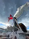 HEDERLIG OMTALE: Erik Bache Steen om bord på DS «Styrbjørn» i Narvik, som er klar til å seile. FOTO: Erik Bache Steen