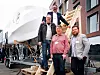 KONFERANSE: Her er Martimt Hus samlet på Hurtigbåtkonferansen. Øverst Hans Sande, administrerende direktør i NSOF; Jan-Erik Lundby, leder tariffavdelingen i NSF, Ulf Brekke, områdeansvarlig i Dnmf og Jens Folland, davrende politisk rådgiver i NSOF.