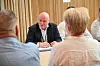 Frode Sund innleder møtene og leder NHO Sjøfart-delegasjonen.