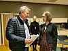 STATSRÅDEN: Håkon Eidset i prat med daværende næringsminister Iselin Nybø, etter et møte i departementet.