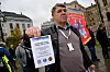 AKTUELL SAK: Norske lønns- og arbeidsvilkår har værrt diskutert siden 2008. Her er Ulf Brekke med i en markering foran Stortinget.