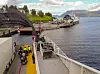TRAVELT: Mange skal av og mange skal på norske ferger. Her fra «Stord», på vei inn til Festøya fergekai.