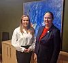 Vellykket møte: Fiskeri- og havminister Marianne Sivertsen Næss og administrerende direktør Hege-Merethe Bengtsson i Dnmf etter møtet fredag den 13. september.