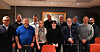 PÅ PLASS: Store deler av det nye NSOF-styret samlet i forbindelse med sitt første møte. Bak fra venstre: Marius Strømmen (varamedlem), Odd-Stian Stendahl, Rune Bragstad, Marius Strømmen (leder), Ingar Holmberg Lorentsen og Olav Gjerstad. Foran fra venstre: Brede Roset, Gunnar Paulsen, Hilde Iren Sætre (nestleder), Nadia Papoutsis-Foss (ny SKU-leder med observatørplass), Dagfinn Kristiansen og Arild Holmeide. Ikke til stede: Reidar Fredrik Frydenlund, Pål Ramberg, Ingelin Grimsæth, Aleksander Skjevling og Irmelin Høgøy (NSOF Ung-representant).